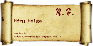 Móry Helga névjegykártya